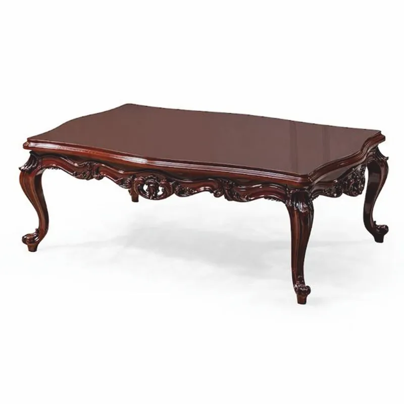 Heißes Angebot Casa Padrino table basse baroque de luxe marron foncé 122 cm - Mobilier de style baroque