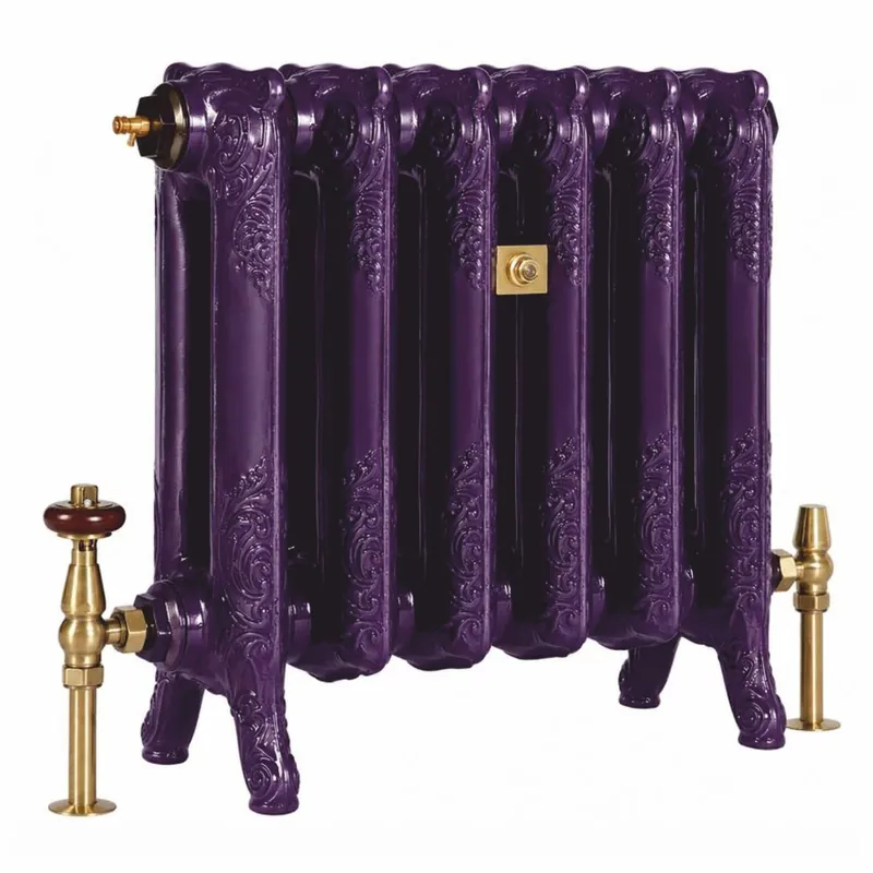 Jetzt Bestellen Casa Padrino radiateur baroque en fonte violet / laiton 50 cm - Chauffage vintage