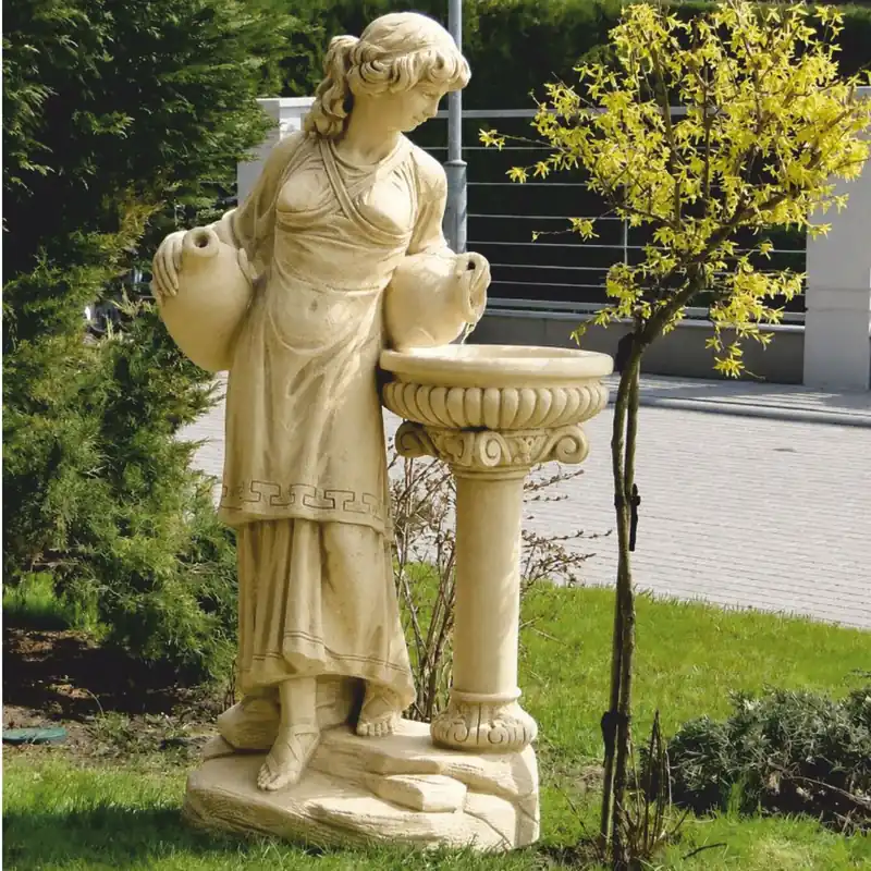 Casa Padrino sculpture gargouille Art Nouveau femme avec cruches et fontaine sable H. 140 cm Sichere Zahlung