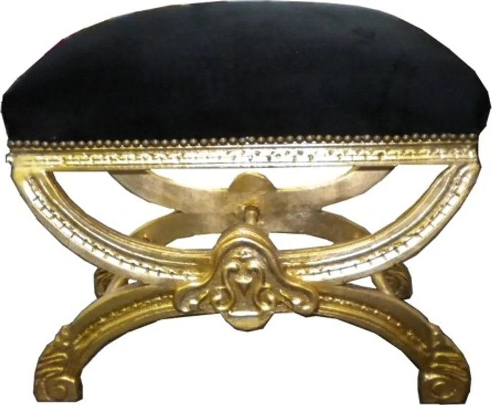 Begrenztes Angebot Barocco Sgabello / Cross Sgabello Nero / Oro