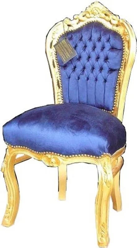 Sale Casa Padrino Barocco Cena Chair Royal Blue / oro