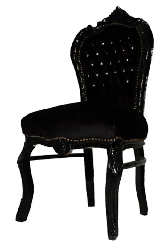 Barocco Cena Chair Nero / Nero Bling Bling Wochenendangebot