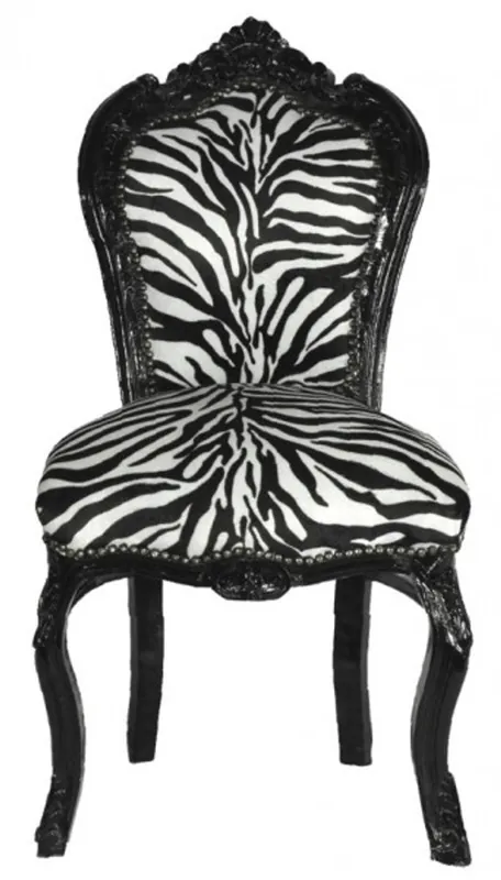 Solange Der Vorrat Reicht Barocco Cena Chair Zebra / Nero