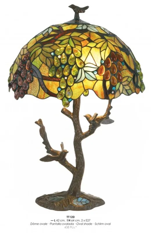 Casa Padrino lampada da tavolo Tiffany Ø 42 x A. 64 cm - Lampada da sgabello Tiffany con paralume in vetro Ausverkauf