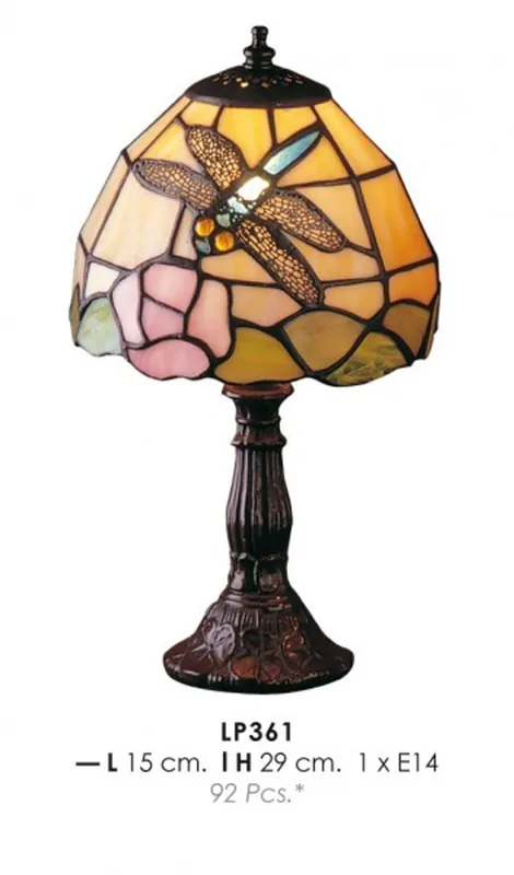 Preis Gesenkt Tiffany lampada da tavolo diametro 15 cm, altezza 29 centimetri LP361 lampada