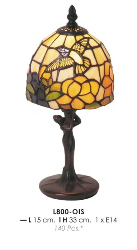 Top-Preis Tiffany lampada da tavolo diametro 15 cm, altezza 33 centimetri L800 - OIS Lampada