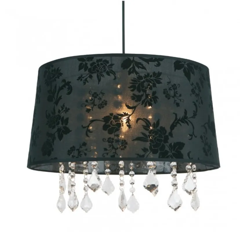 Barocco ciondolo pendente design, con cristallo deco lampada luce nera SM3415M Zertifiziert