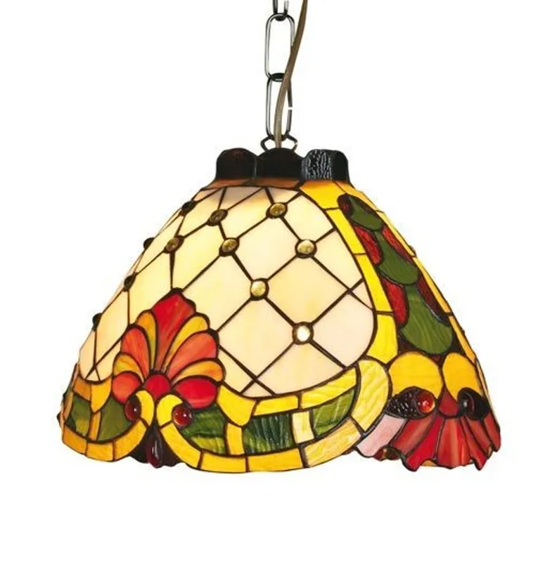 Casa Padrino lampada a sospensione Tiffany Ø 34 cm - Lampada a sospensione soggiorno Solange Der Vorrat Reicht