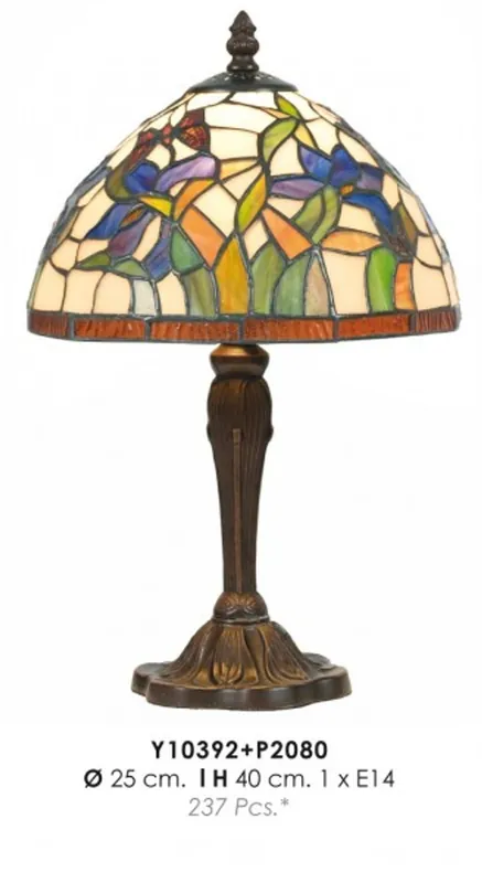 Jetzt Kaufen Casa Padrino lampada da tavolo Tiffany Ø 25 x A. 40 cm - Lampada da sgabello Tiffany fatta a mano