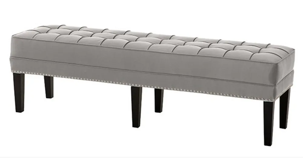 Direkt Vom Hersteller Feci di lusso Casa Padrino Chesterfield Leeds sgabello grigio - Mobili camere da letto soggiorno - collezione di lusso