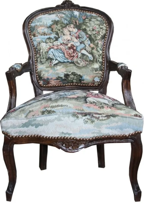 Casa Padrino barocco Salon Chair arazzo / Brown Neu