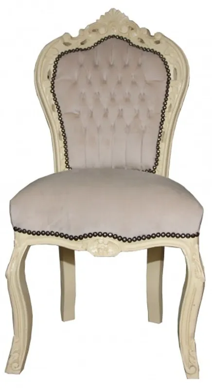 Kracherpreis Casa Padrino Barocco Cena Chair Creme / crema aspetto antico - stile antico Mobili