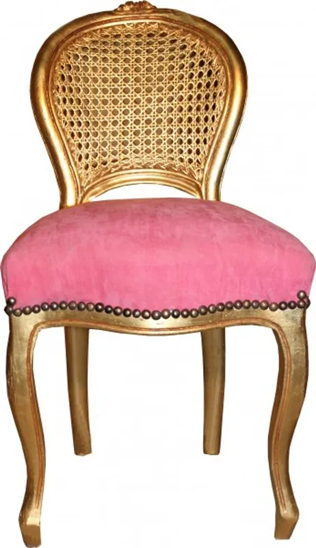Saisonangebot Casa Padrino Ladys sedia rosa / oro sedia make-up