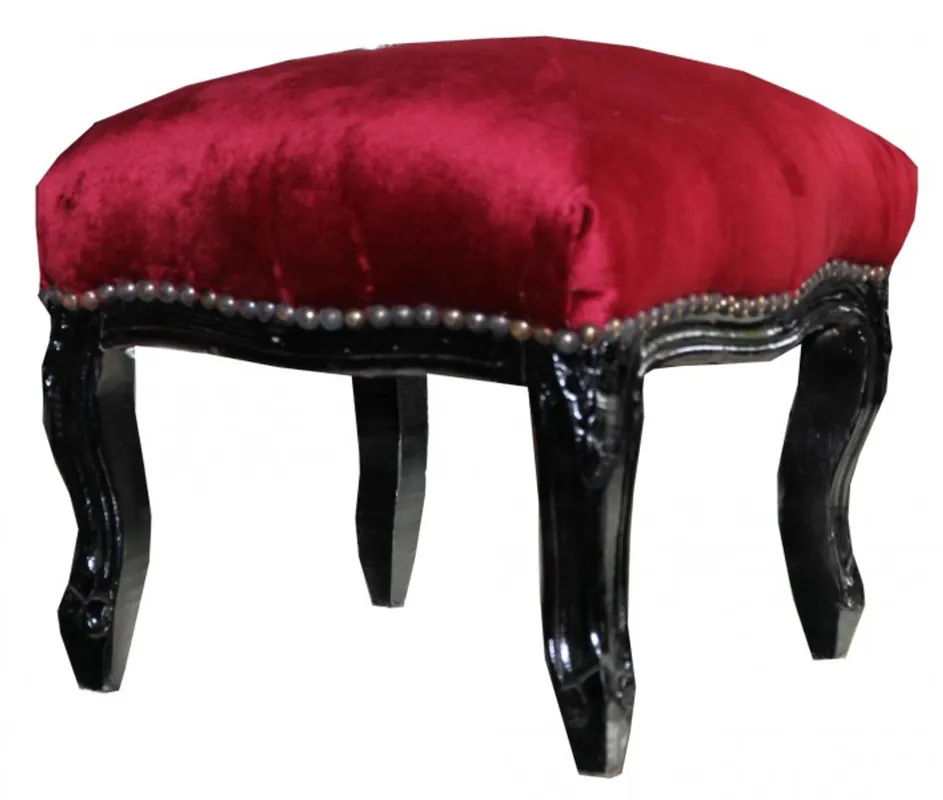 Neuheit Casa Padrino barocco sgabello bordeaux / nero - mobili antichi - Sgabello