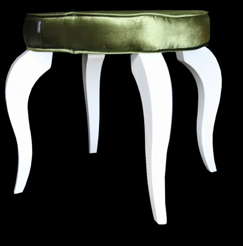 Knallerangebot Casa Padrino barocco Sgabello Verde / Bianco - Designer rotondo sgabello - qualità di lusso - Sgabello