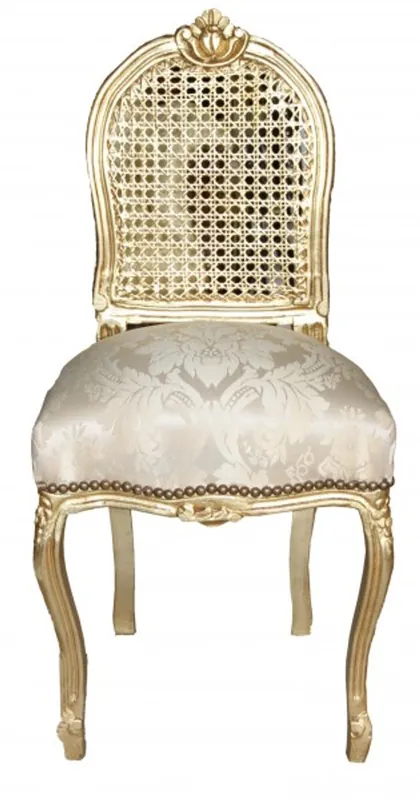 Nur Für Kurze Zeit Casa Padrino Ladys sedia Gold pattern / Oro - Sedia Make-up