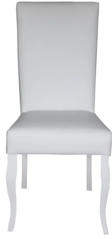 Neue Ware Mobili in stile barocco - Casa Padrino Cena Chair Bianco / similpelle bianca