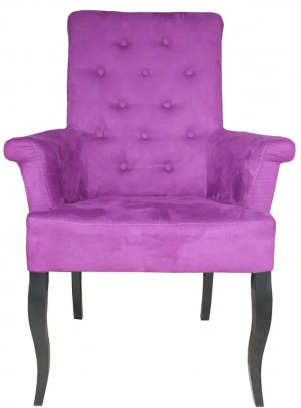 Günstig Casa Padrino sedia di lusso viola / nero con braccioli - Mobili in stile barocco