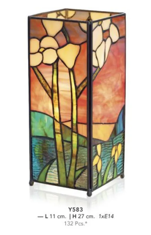 Casa Padrino Tiffany Table Lamp Width 11cm, Height 27cm mosaic lamp lamp light stool Markenware