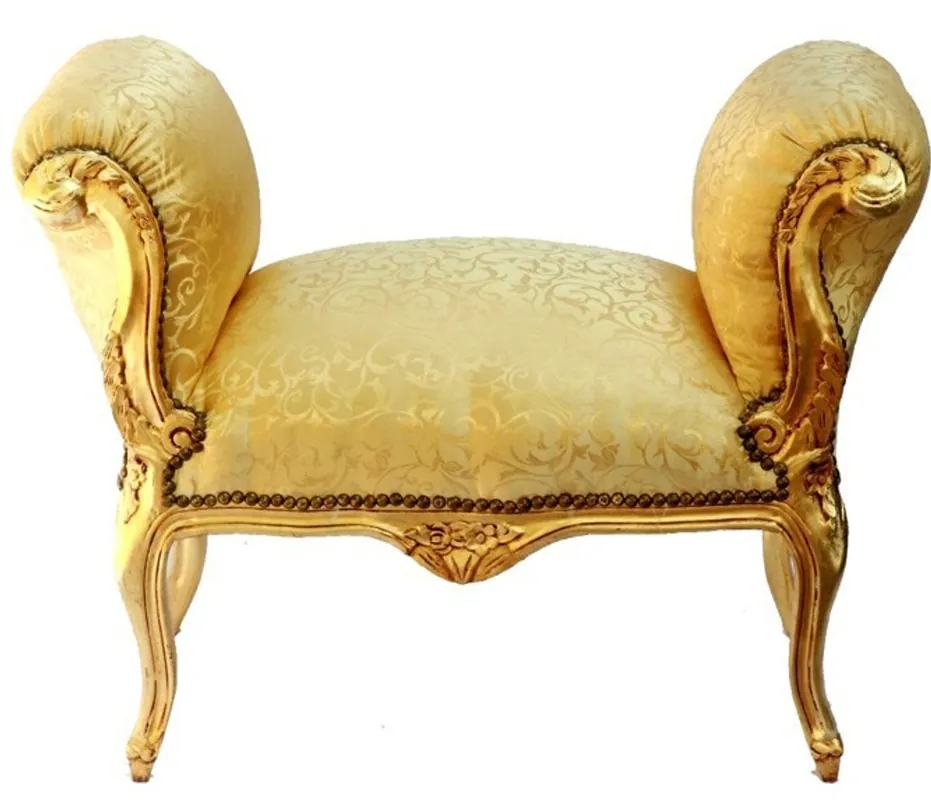 Bestseller Casa Padrino barocco Sgabello Gold pattern / Oro - Banco