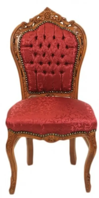 Modello Casa Padrino barocco Cena Chair Bordeaux / Brown - Mobili antichi Sichere Zahlung