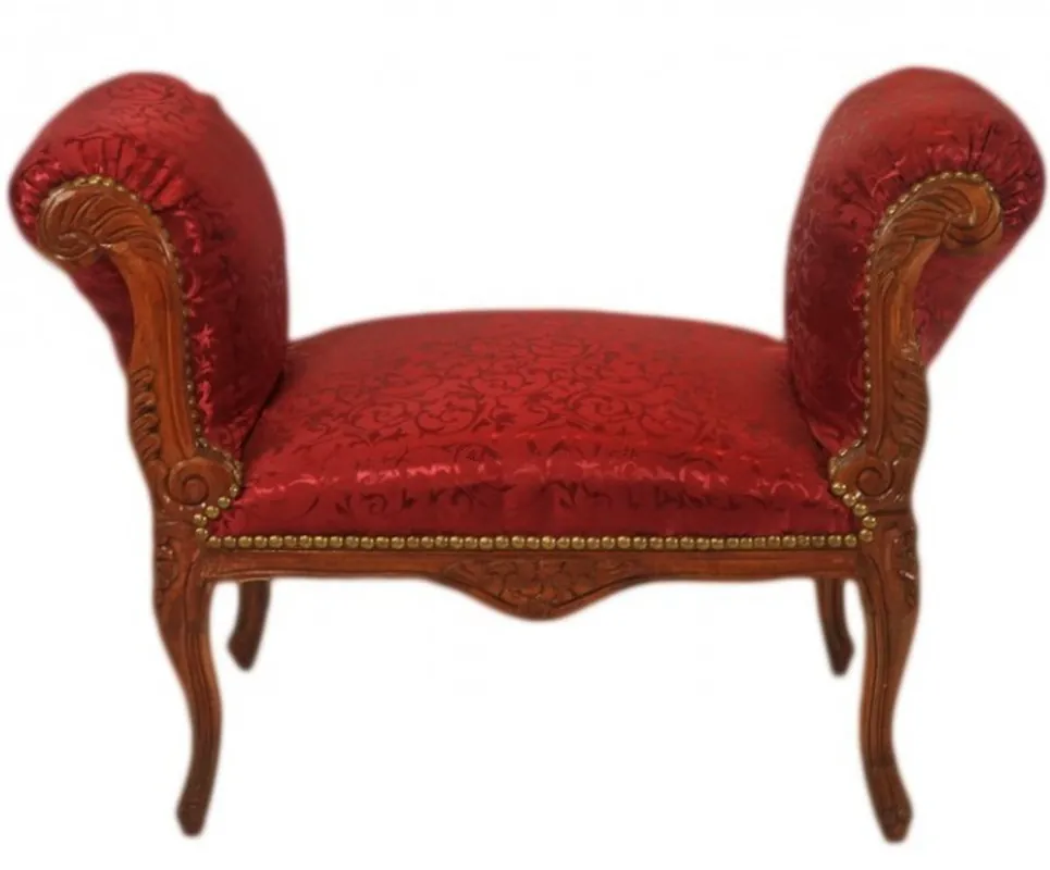 Neue Ware Sgabello Casa Padrino barocco Sgabello Bordeaux modello / Brown - Furniture Bench