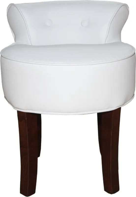 Sgabello Casa Padrino design Boston Bianco / Marrone - Sedia specchiera barocco Neue Kollektion
