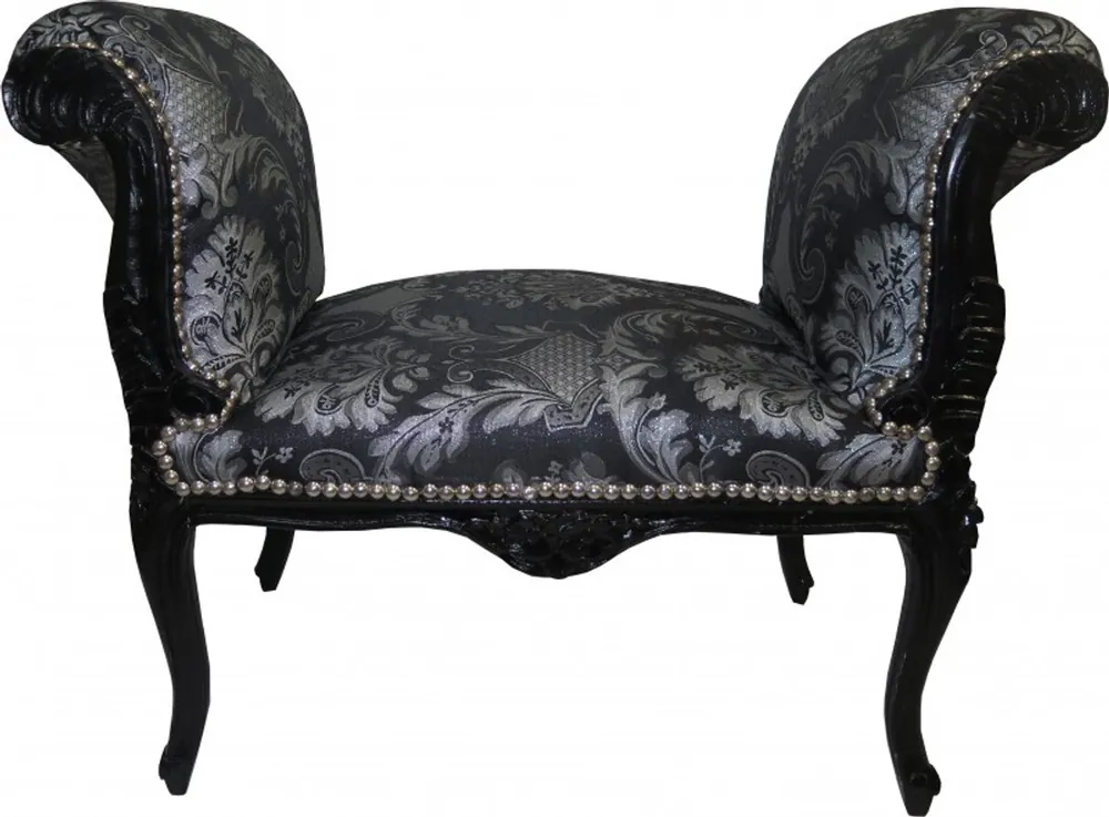 Kracherpreis Casa Padrino barocco Sgabello modello argento / nero - Sede