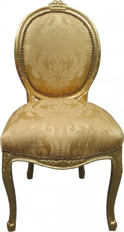 Casa Padrino Barocco Cena sedia a medaglione floreale dell'oro / Gold - Mobili in stile barocco - Limited Edition Bestpreis