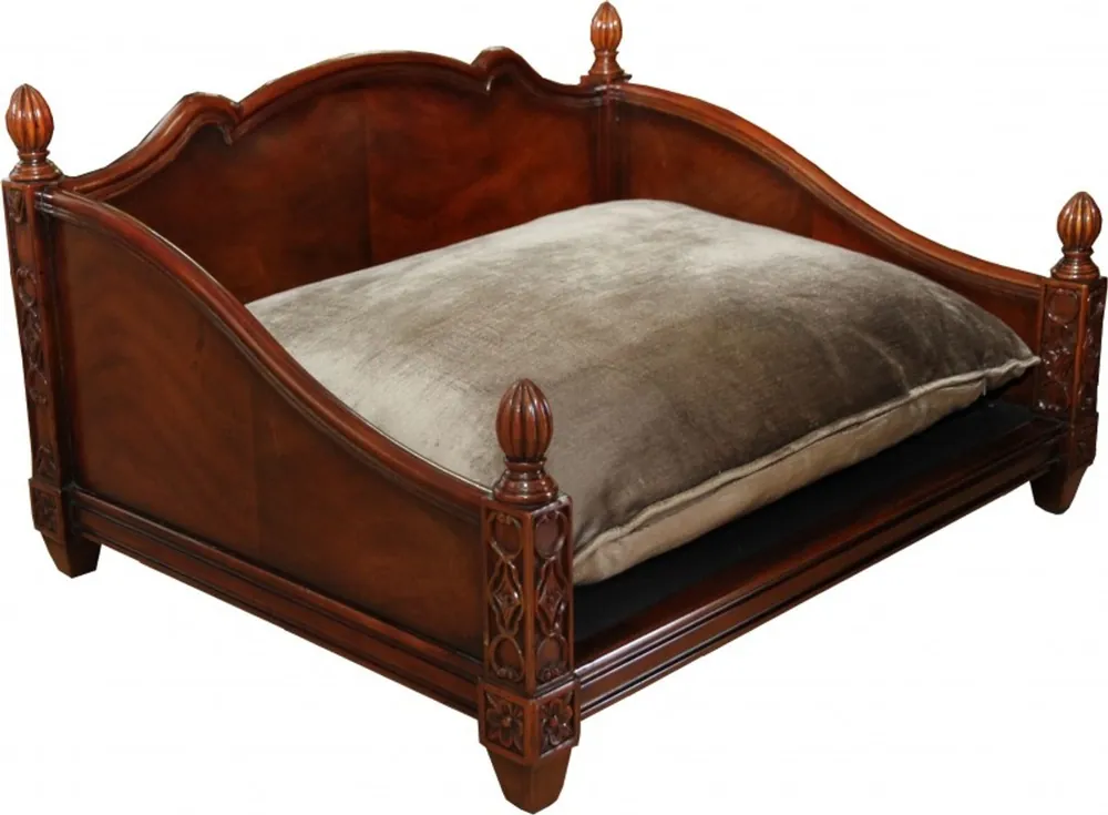 Markenprodukt Casa Padrino Baroque luxury Cats & Dogs sofa made of solid oak Brown - Dog Bed Cat Bed - Limited Edition