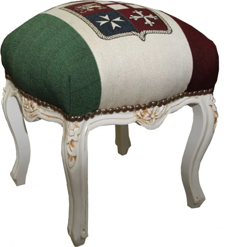 Casa Padrino barocco Sgabello Italia Design / Amtik stile di altezza bianco 40 cm, larghezza 35 cm - arredi barocchi Bestpreis