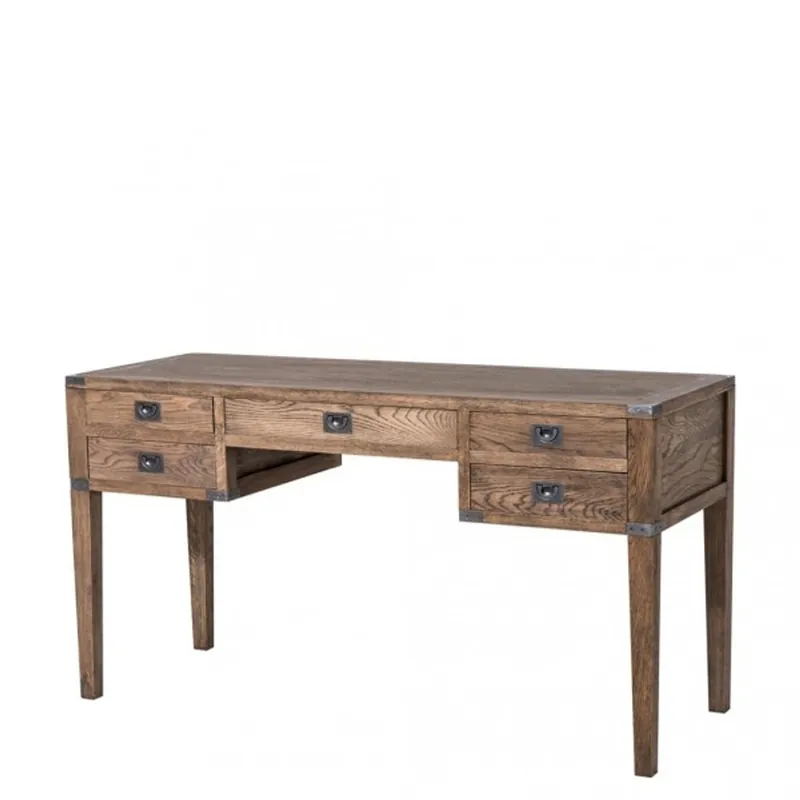 Casa Padrino solid wood secretary oak / iron 143,5 cm - luxury hotel furniture Nur Für Kurze Zeit