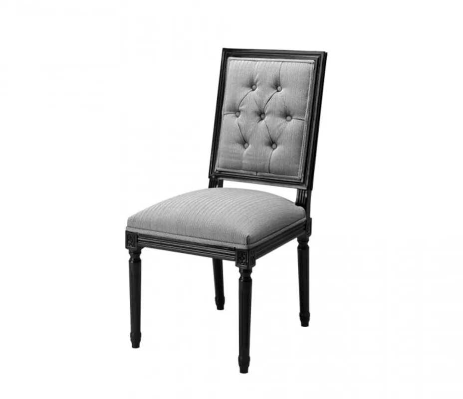 Markenprodukt Casa Padrino sedia da pranzo di lusso Nero - Club Hotel Furniture