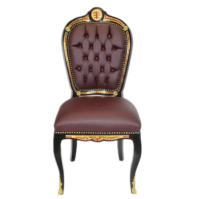 Casa Padrino lusso poltrona barocca Boulle Collection - sedia della scrivania di lusso Nur Für Kurze Zeit
