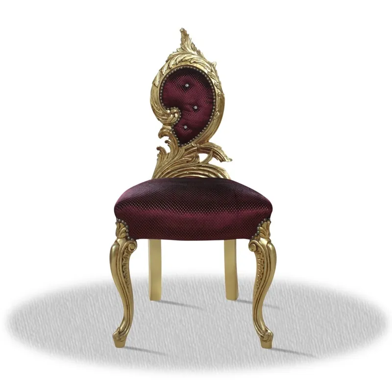 Jetzt Bestellen Casa Padrino Barocco Salon Chair Oro Bordeaux rosso 55 x 45 x H. 100 cm - Luxury Edition