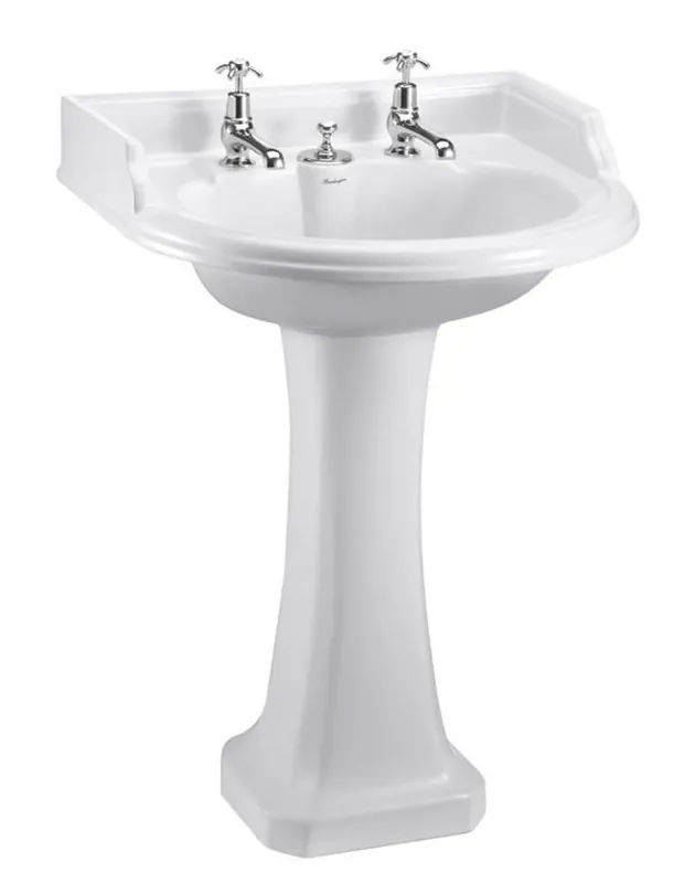 Casa Padrino art deco washbasin with 2 tab holes - Porcelain Washbasin Meistverkauft