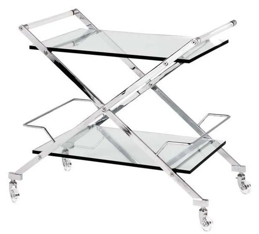 Neu Im Sortiment Casa Padrino bar di lusso trolley in acciaio inox / vetro 77x48 x H. 76 cm - Luxury Hotel & Ristorante Attrezzatura buoi.