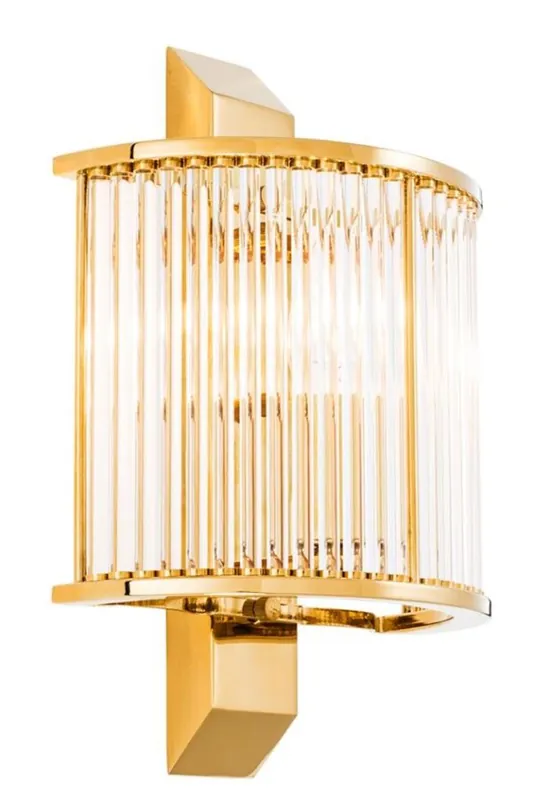 Casa Padrino lampada da parete di lusso di oro 20.5 x 12 x H. 30 cm - lampada da parete Designer Neue Ware