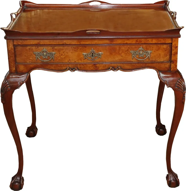 Preisreduziert Di lusso Casa Padrino Barocco Consolle tè mogano marrone 80 x 60 x H. 78 cm - Mobili Antichi - Tavolo da pranzo in stile barocco - Limited Edition