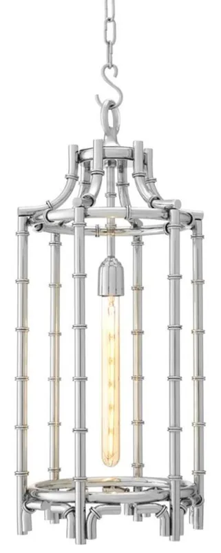 Bestseller Casa Padrino progettista pendente luce / lanterna argento 30,5 x H. 69,5 cm - sospensione di lusso