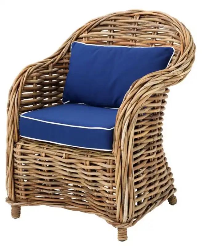 Letzte Chance Casa Padrino poltrone di design in rattan 70 x 70 x H. 88 cm - mobili di lusso salotto
