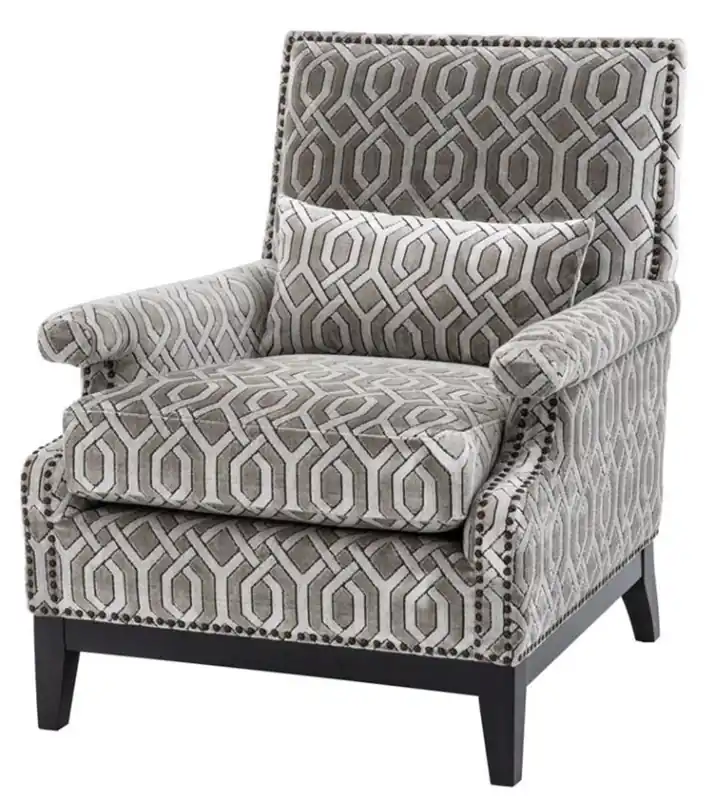 Poltrona Casa Padrino 75 x 85 x H. 93 cm - Poltrona di lusso salotto Bestseller