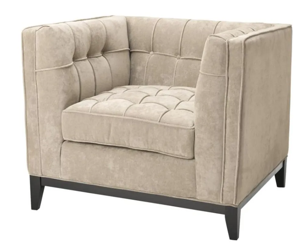 Knallerangebot Casa Padrino poltrona di lusso greige 94 x 82 x H. 77 centimetri - Collection Hotel