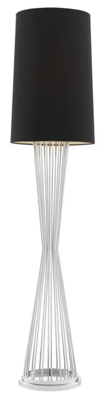 Preisknaller Casa Padrino design di lusso d'argento lampada da terra / nero - ristorante lampada da terra