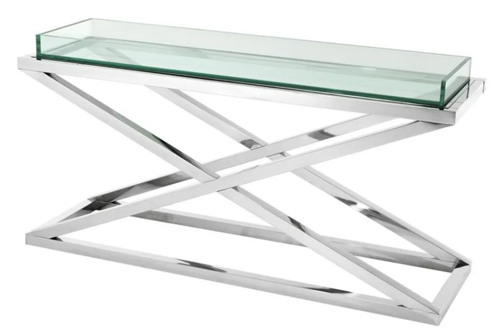Casa Padrino progettista staffa in acciaio inox 150 x 45 x H. 77 cm - mobili di hotel di lusso Zertifiziert