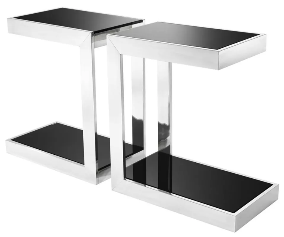 Casa Padrino staffe in acciaio inox di lusso 2 ha impostato 70 x 40 x H. 79 cm - Edizione limitata Preisreduziert