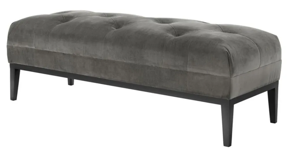 Casa Padrino divanetto progettista grigio 130 x 50 x H. 46 centimetri - collezione di lusso Beliebt