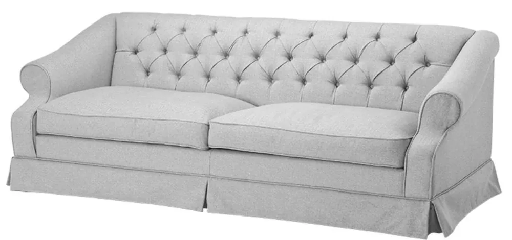 Saisonangebot Casa Padrino divano di design grigio chiaro 210 x 93 x H. 79 cm - mobili soggiorno