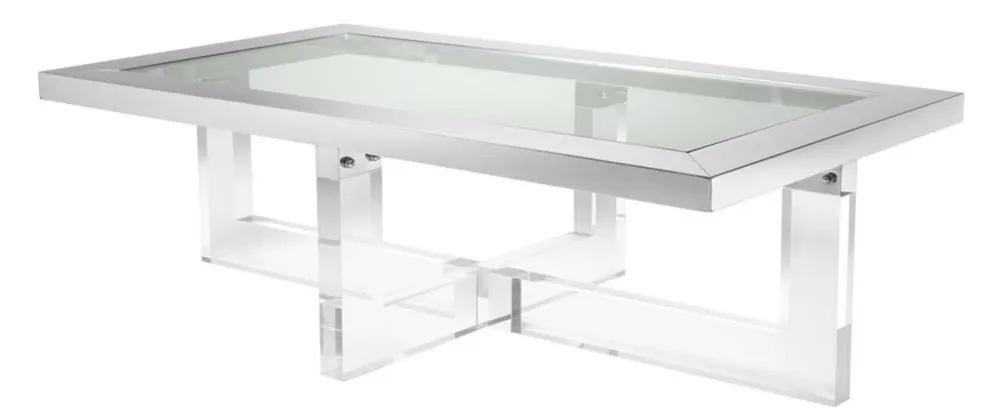 Preisknaller Casa Padrino tavolino di lusso 140 x 80,5 x H. 43 cm - tavoli design salotto
