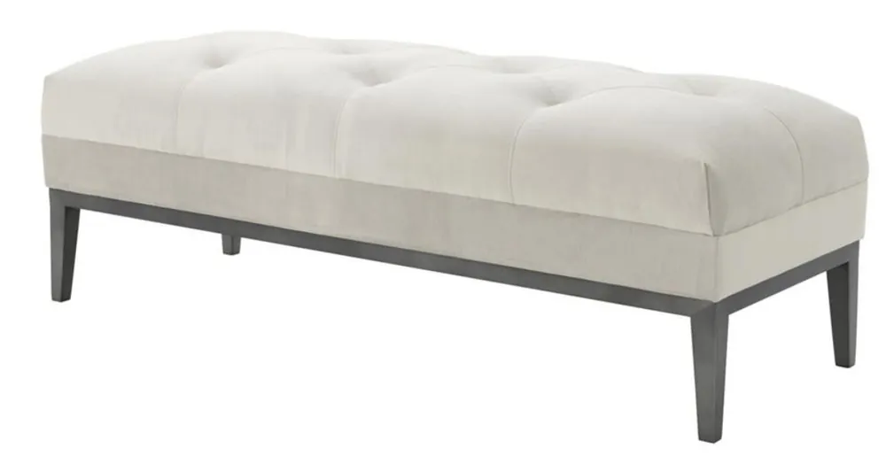 Casa Padrino progettista Banco Grigio chiaro 130 x 50 x H. 46 centimetri - collezione di lusso Saisonangebot